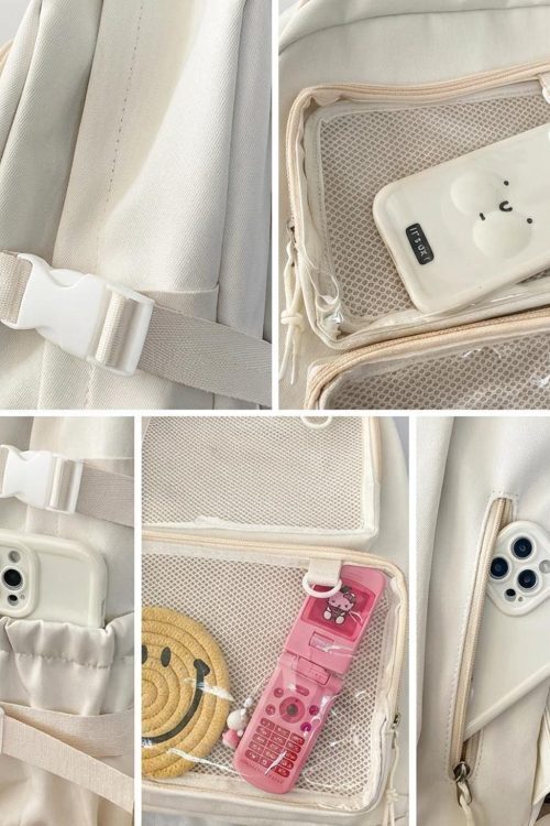 Pastel Ita Backpack with Clear Window for Pin Display