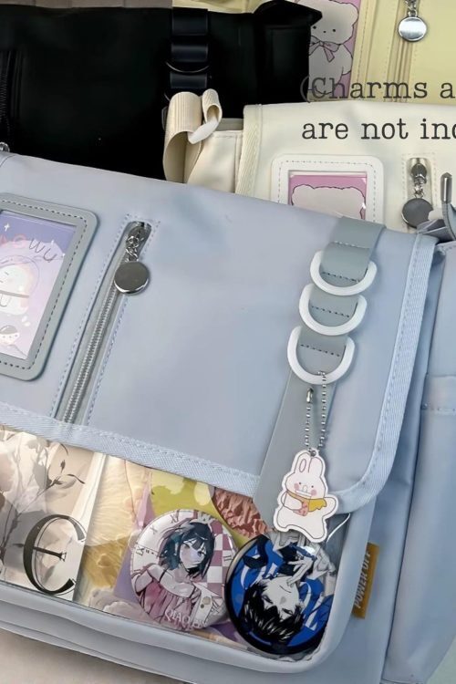 Pastel Kawaii Convertible Ita Bag for Pin Display