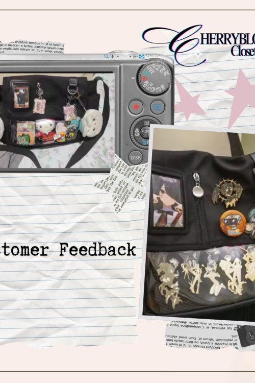 Pastel Kawaii Convertible Ita Bag for Pin Display