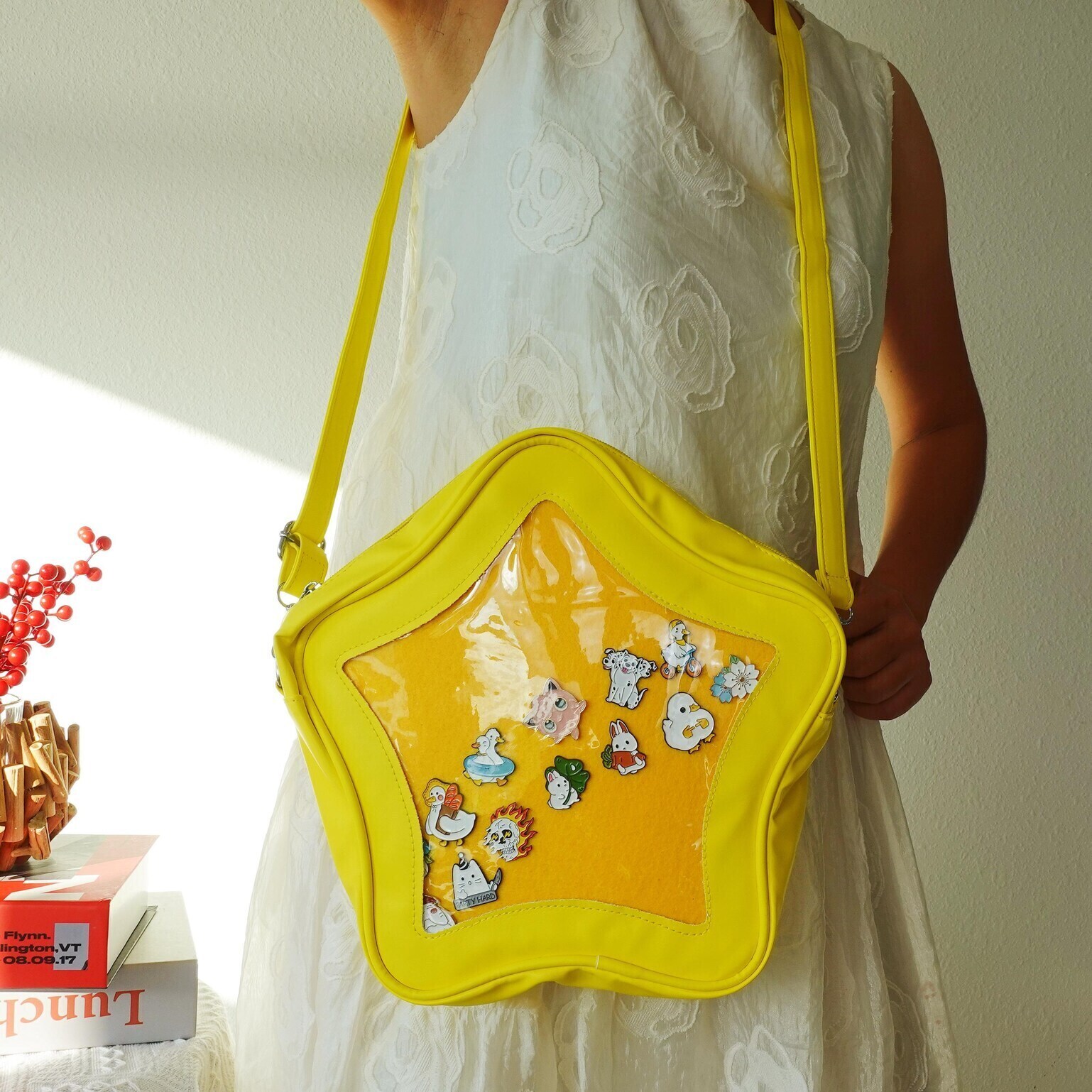 Pastel Kawaii Convertible Ita Bag with Clear Window for Plushies and Pins Pastel Kawaii Convertible Ita Bag with Clear Window for Plushies and Pins