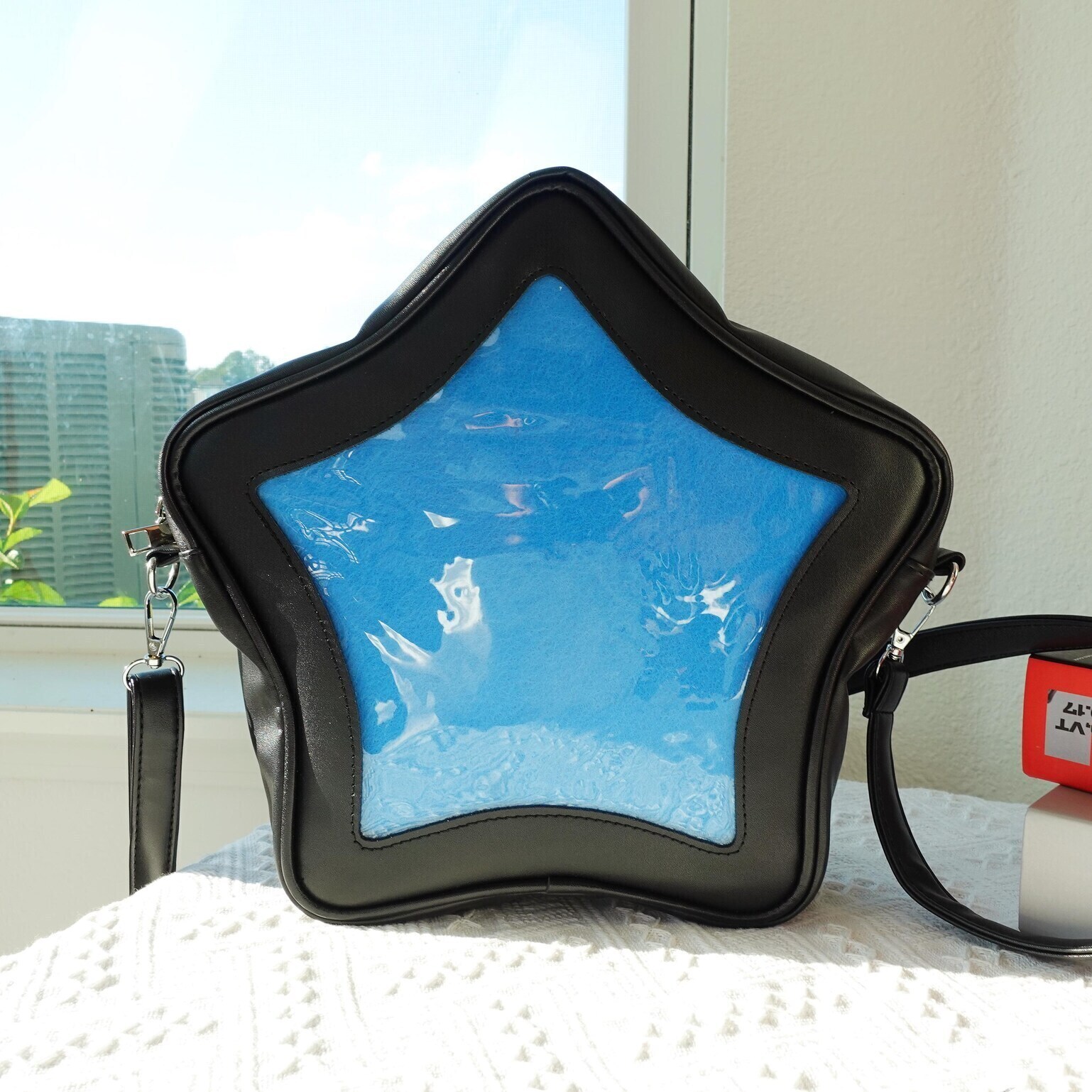 Pastel Kawaii Convertible Ita Bag with Clear Window for Plushies and Pins Pastel Kawaii Convertible Ita Bag with Clear Window for Plushies and Pins