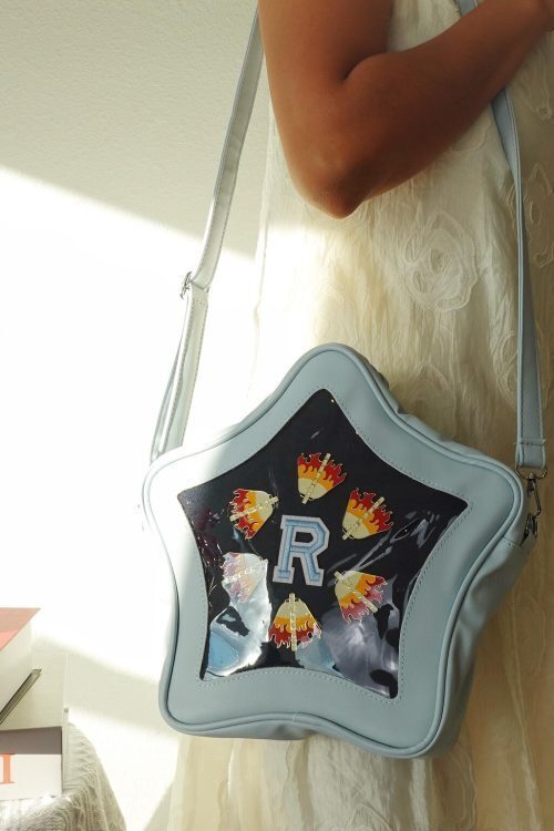 Pastel Kawaii Convertible Ita Bag with Clear Window for Plushies and Pins