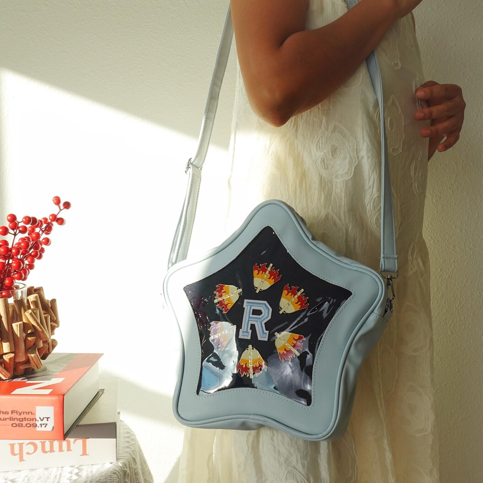 Pastel Kawaii Convertible Ita Bag with Clear Window for Plushies and Pins Pastel Kawaii Convertible Ita Bag with Clear Window for Plushies and Pins