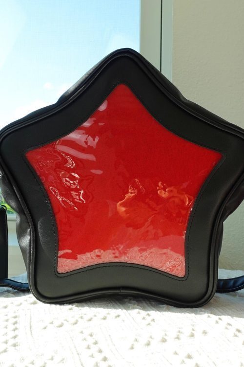 Pastel Kawaii Convertible Ita Bag with Clear Window for Plushies and Pins