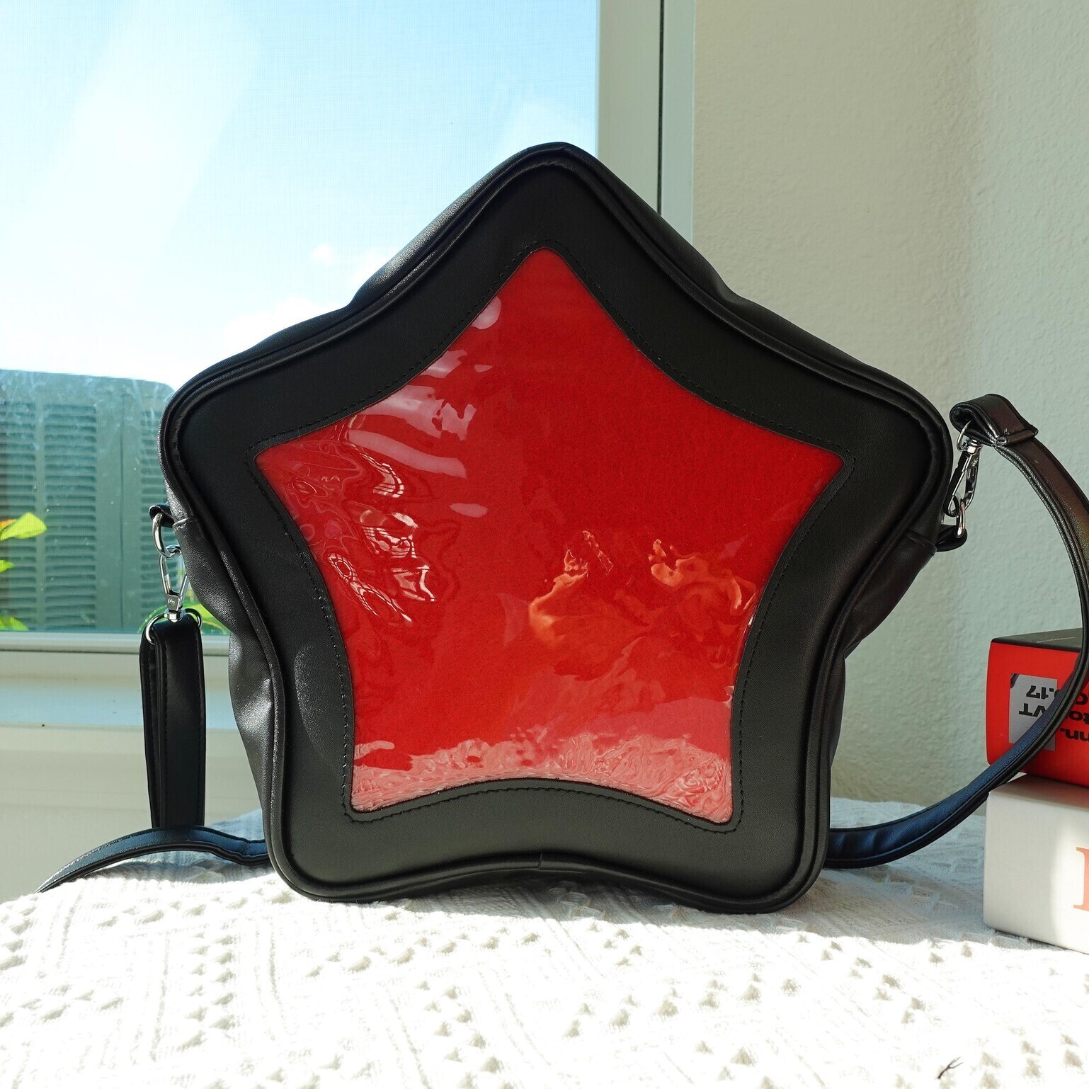 Pastel Kawaii Convertible Ita Bag with Clear Window for Plushies and Pins Pastel Kawaii Convertible Ita Bag with Clear Window for Plushies and Pins