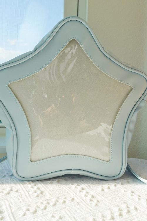 Pastel Kawaii Convertible Ita Bag with Clear Window for Plushies and Pins