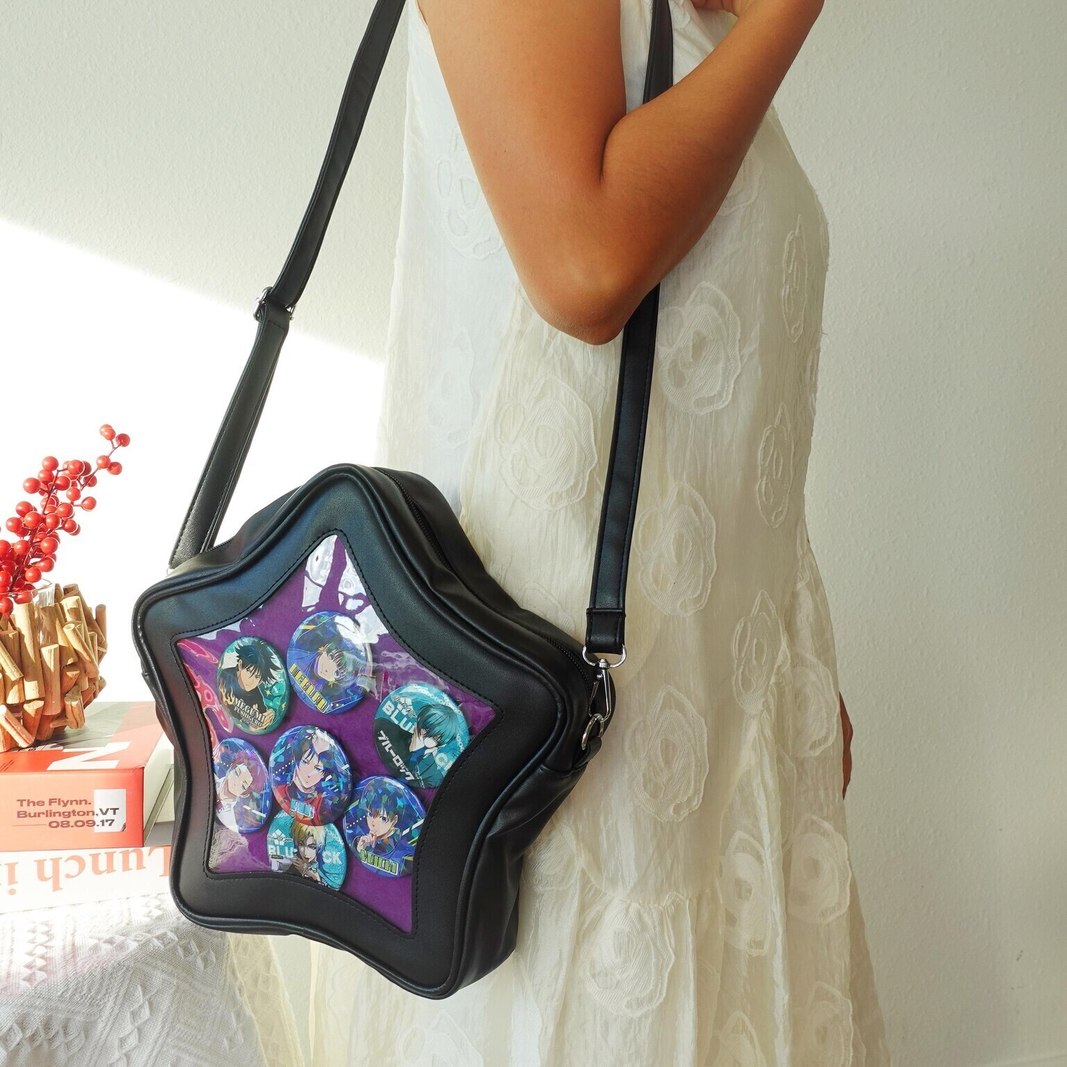 Pastel Kawaii Convertible Ita Bag with Clear Window for Plushies and Pins Pastel Kawaii Convertible Ita Bag with Clear Window for Plushies and Pins