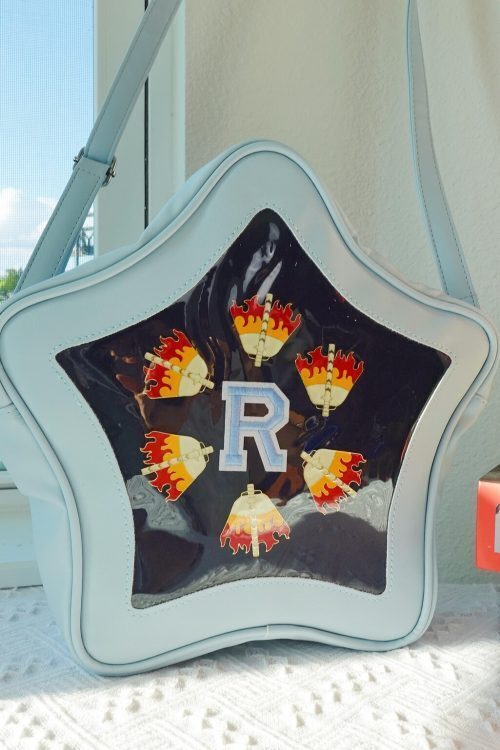 Pastel Kawaii Convertible Ita Bag with Clear Window for Plushies and Pins