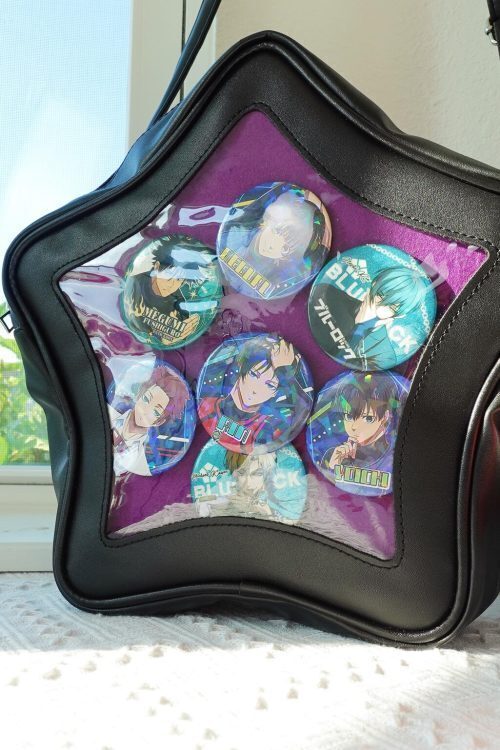 Pastel Kawaii Convertible Ita Bag with Clear Window for Plushies and Pins