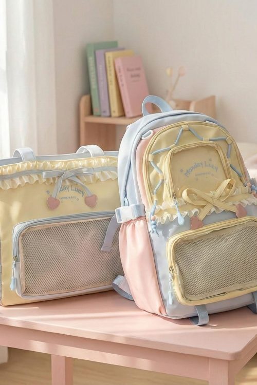 Pastel Kawaii Ita Backpack for Plushies and Pins
