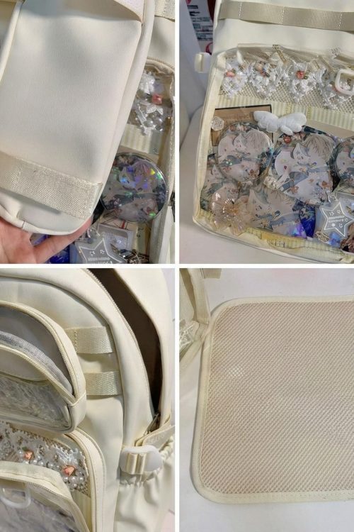 Pastel Kawaii Ita Backpack for Plushies and Pins