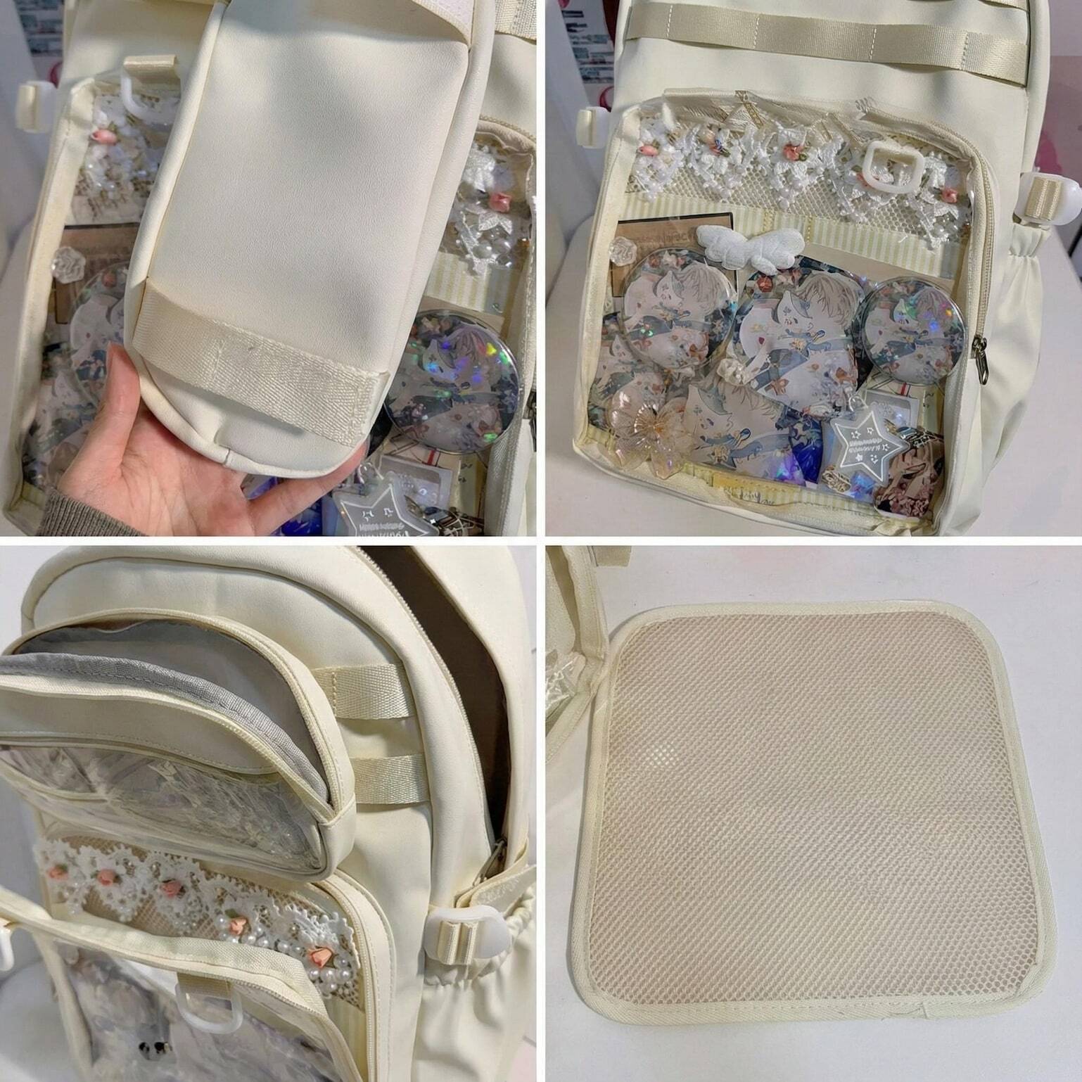 Pastel Kawaii Ita Backpack for Plushies and Pins Pastel Kawaii Ita Backpack for Plushies and Pins