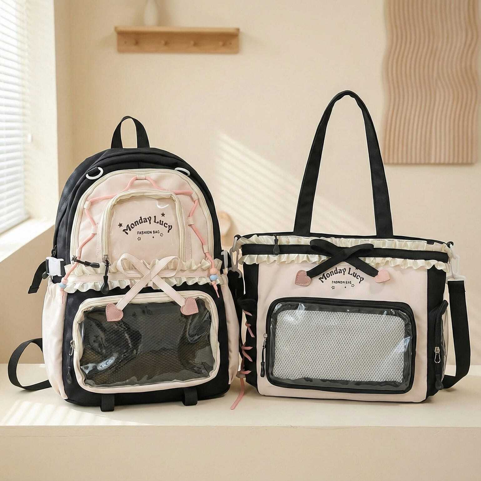 Pastel Kawaii Ita Backpack for Plushies and Pins Pastel Kawaii Ita Backpack for Plushies and Pins