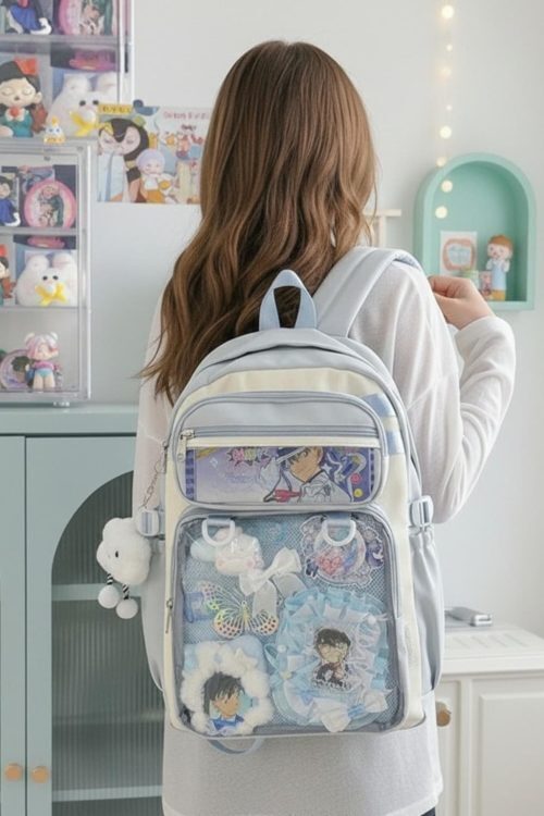 Pastel Kawaii Ita Backpack for Plushies and Pins