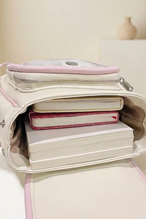 Pastel Kawaii Ita Backpack with Clear Window for Photocards and Pins