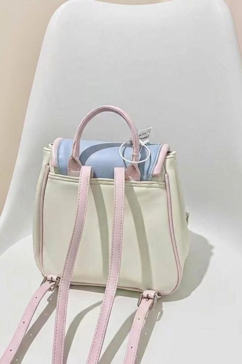 Pastel Kawaii Ita Backpack with Clear Window for Photocards and Pins
