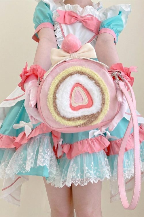 Pastel Kawaii Strawberry Ita Backpack for Plushies and Pins
