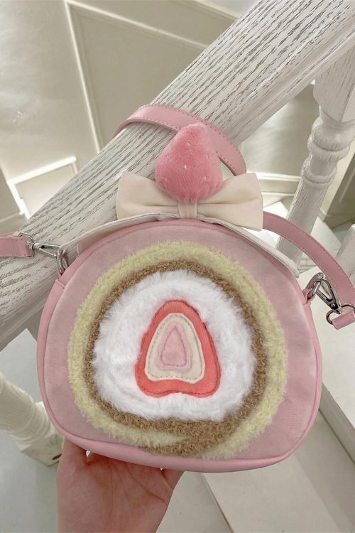 Pastel Kawaii Strawberry Ita Backpack for Plushies and Pins