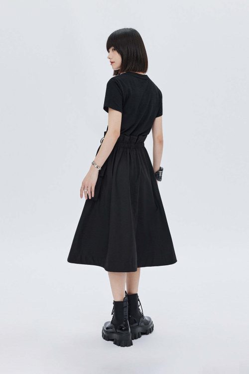 Patch Pocket Waist T-Shirt Dress