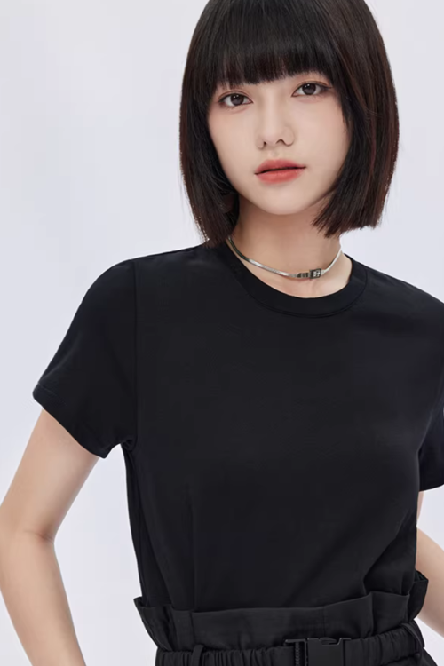 Patch Pocket Waist T-Shirt Dress