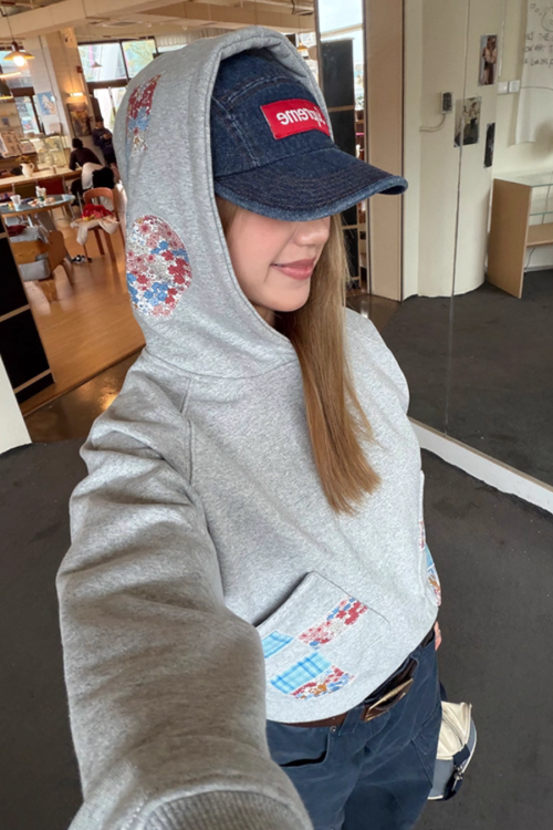 Patchwork Embroidered Hoodie