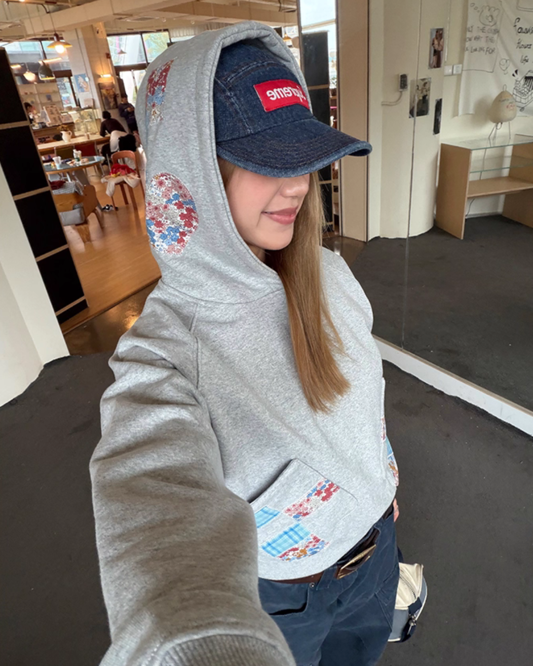 Patchwork Embroidered Hoodie Patchwork Embroidered Hoodie