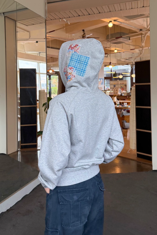 Patchwork Embroidered Hoodie