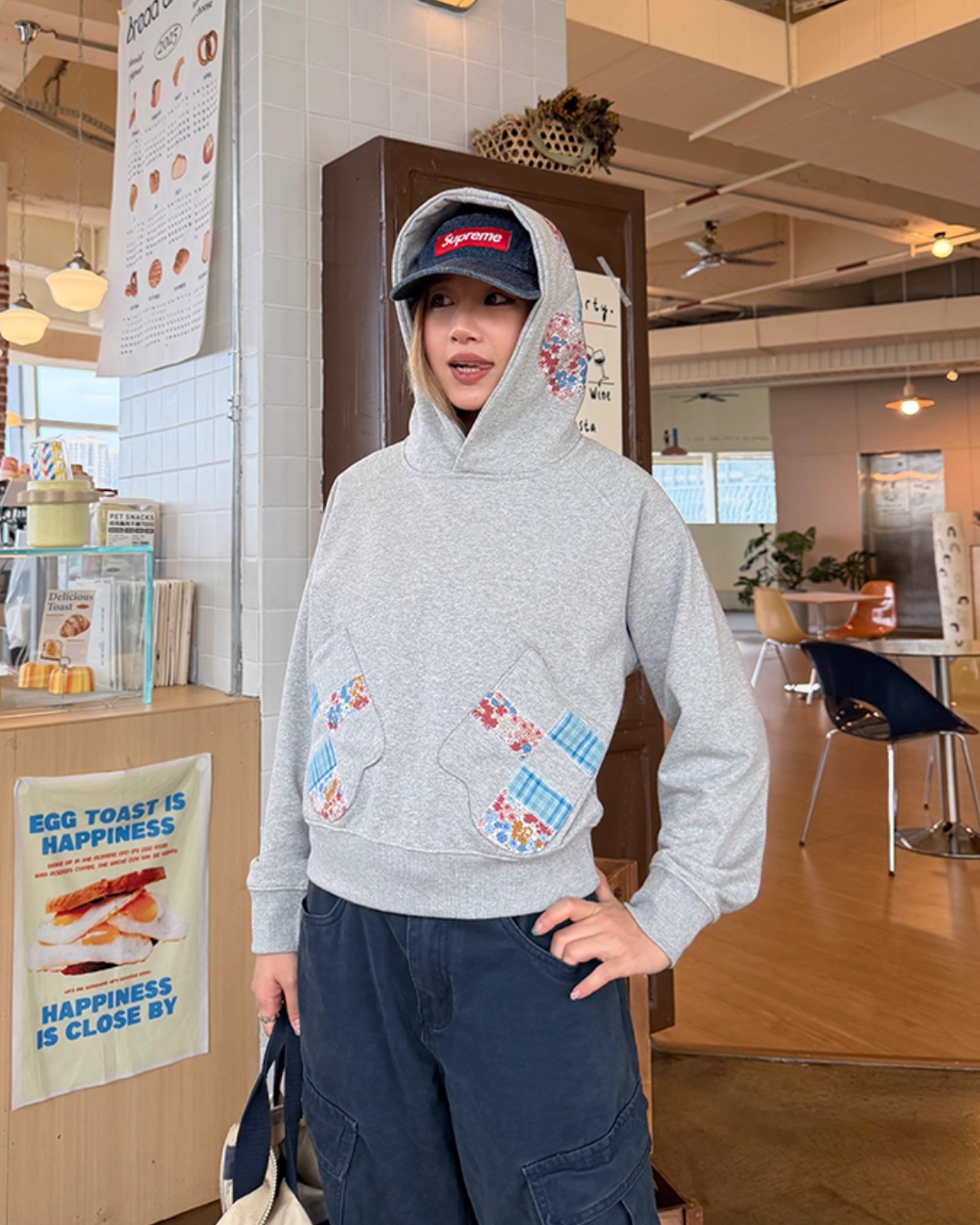 Patchwork Embroidered Hoodie Patchwork Embroidered Hoodie