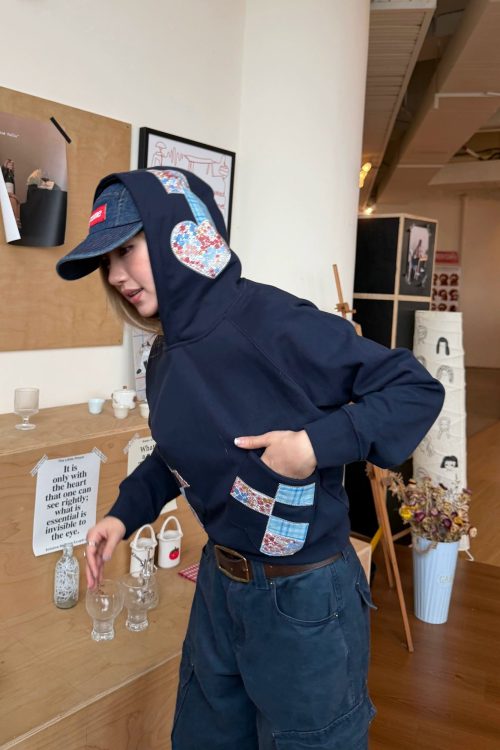 Patchwork Embroidered Hoodie