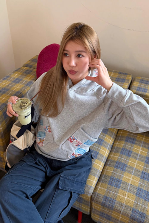 Patchwork Embroidered Hoodie