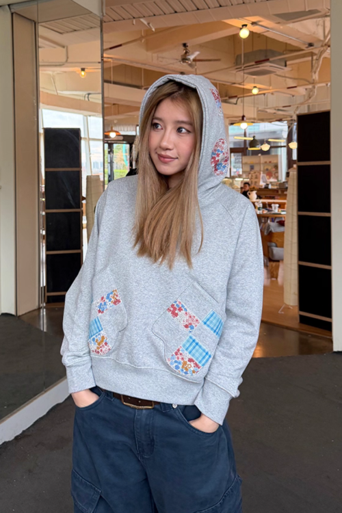 Patchwork Embroidered Hoodie