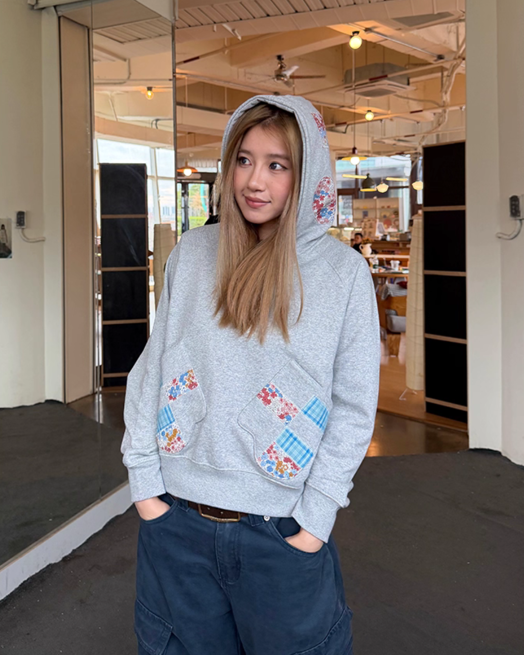 Patchwork Embroidered Hoodie Patchwork Embroidered Hoodie