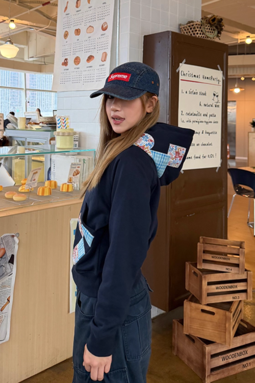 Patchwork Embroidered Hoodie