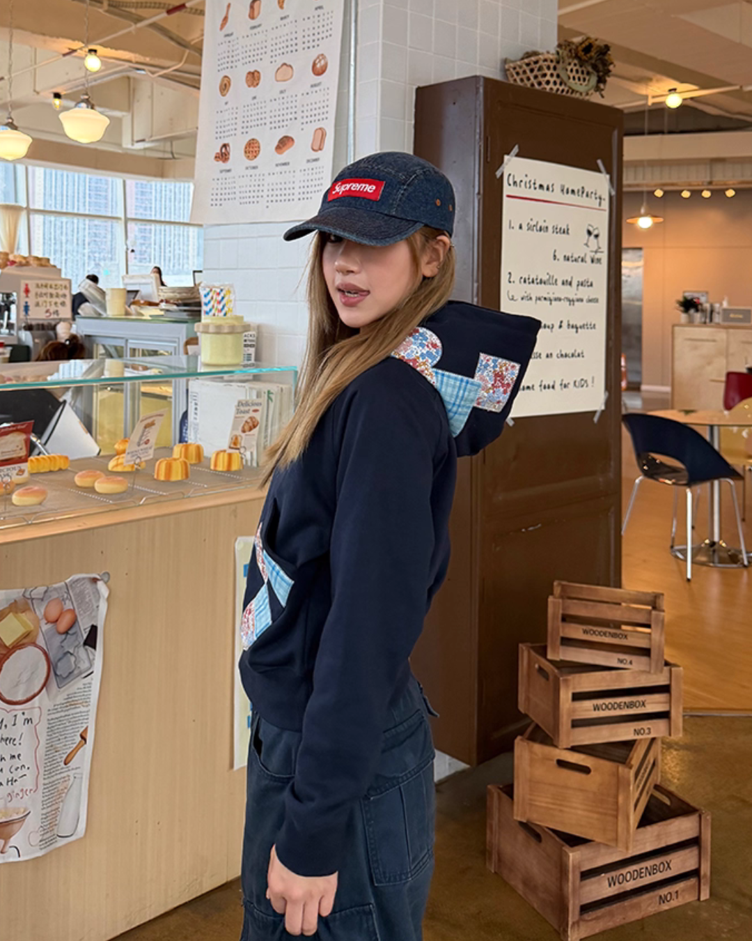 Patchwork Embroidered Hoodie Patchwork Embroidered Hoodie