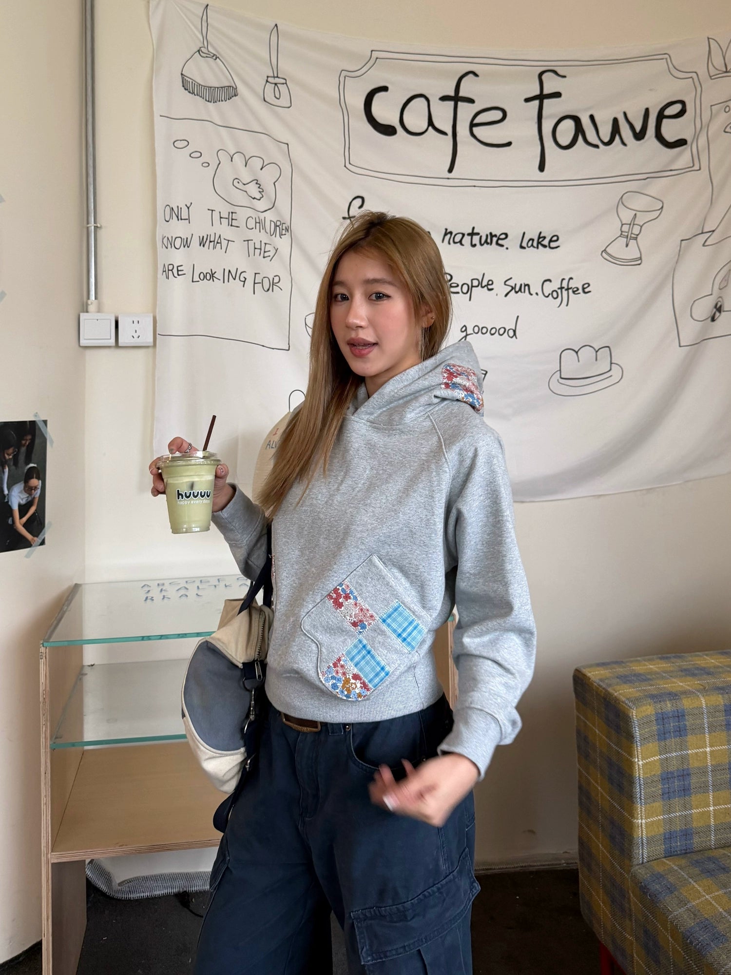 Patchwork Embroidered Hoodie Patchwork Embroidered Hoodie