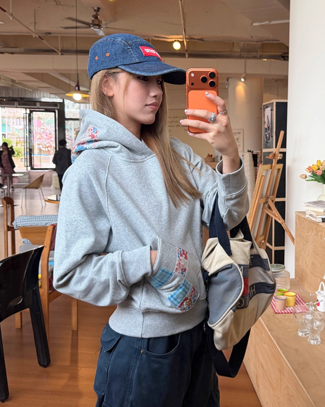 Patchwork Embroidered Hoodie Patchwork Embroidered Hoodie