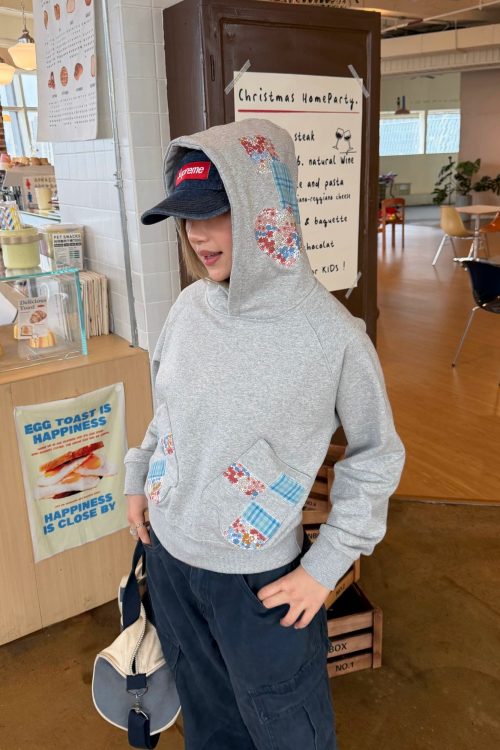 Patchwork Embroidered Hoodie