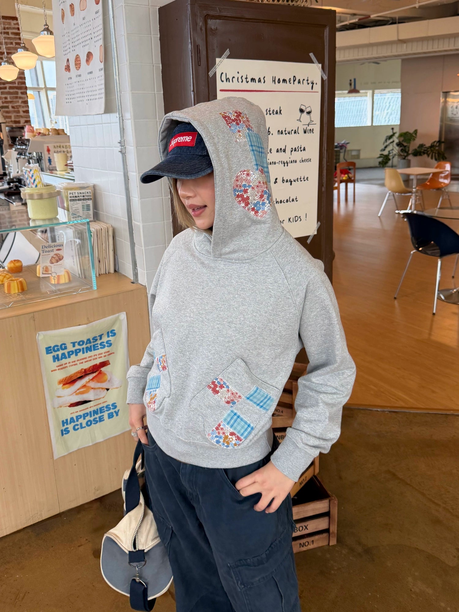 Patchwork Embroidered Hoodie Patchwork Embroidered Hoodie