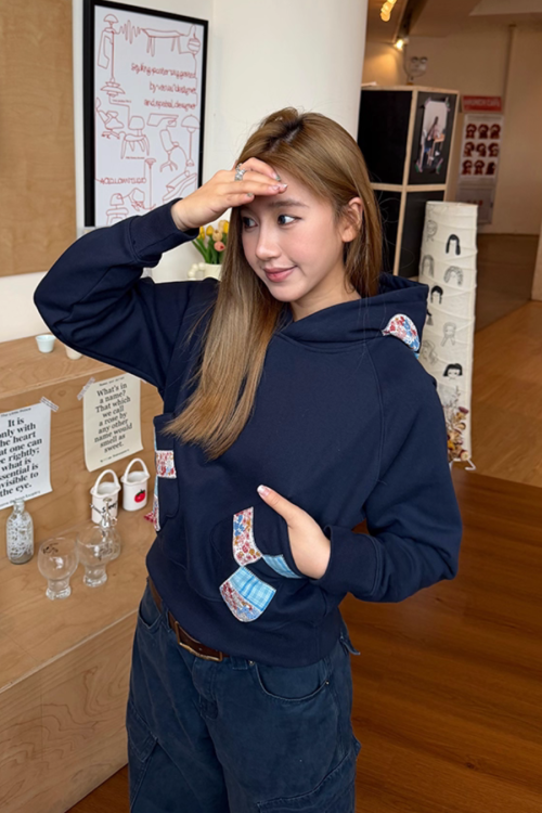 Patchwork Embroidered Hoodie