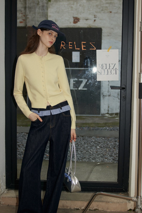 Patchwork High Waist Wide Pants