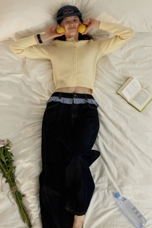 Patchwork High Waist Wide Pants