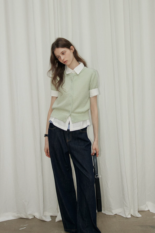 Patchwork High Waist Wide Pants