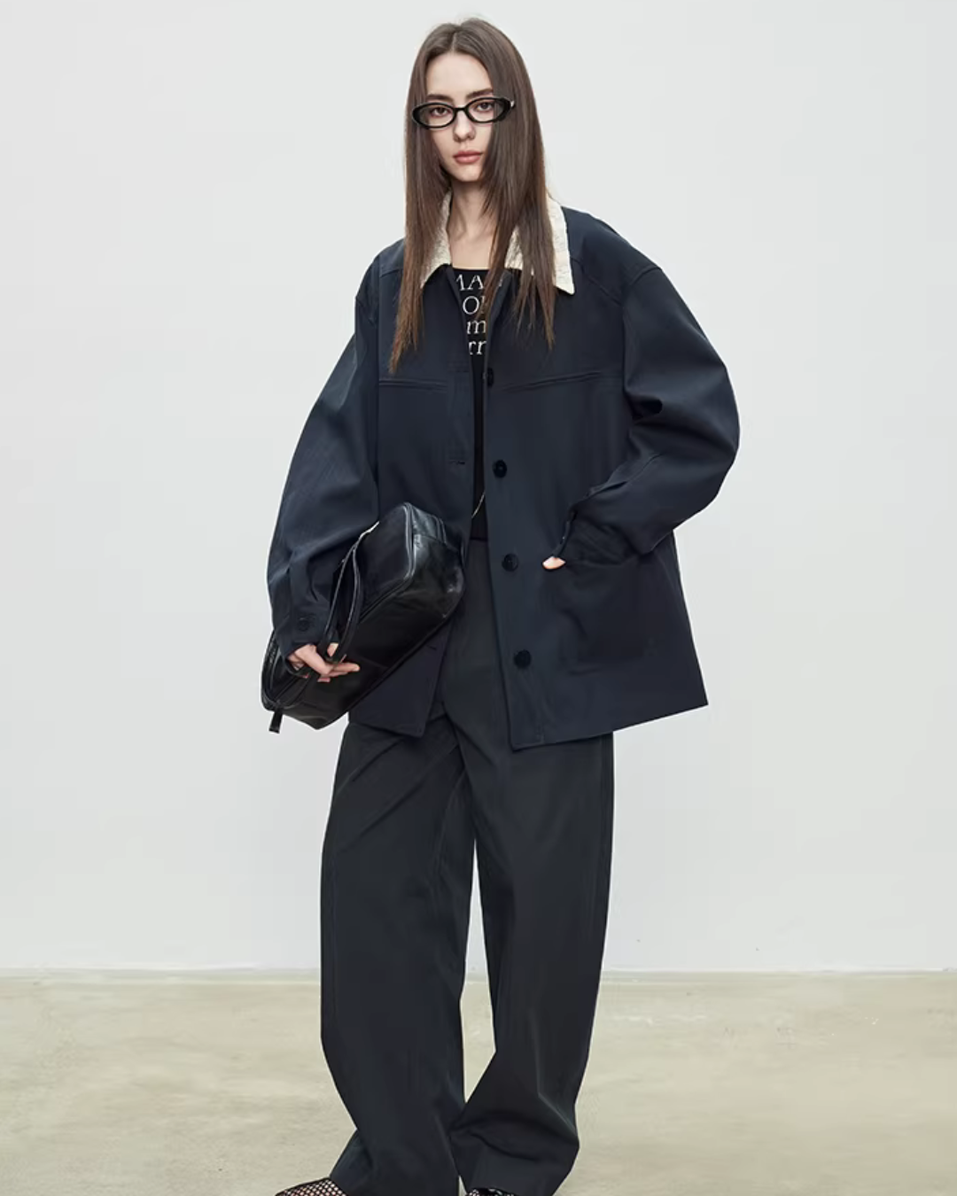 Patchwork Mid-Length Trench Coat Patchwork Mid-Length Trench Coat