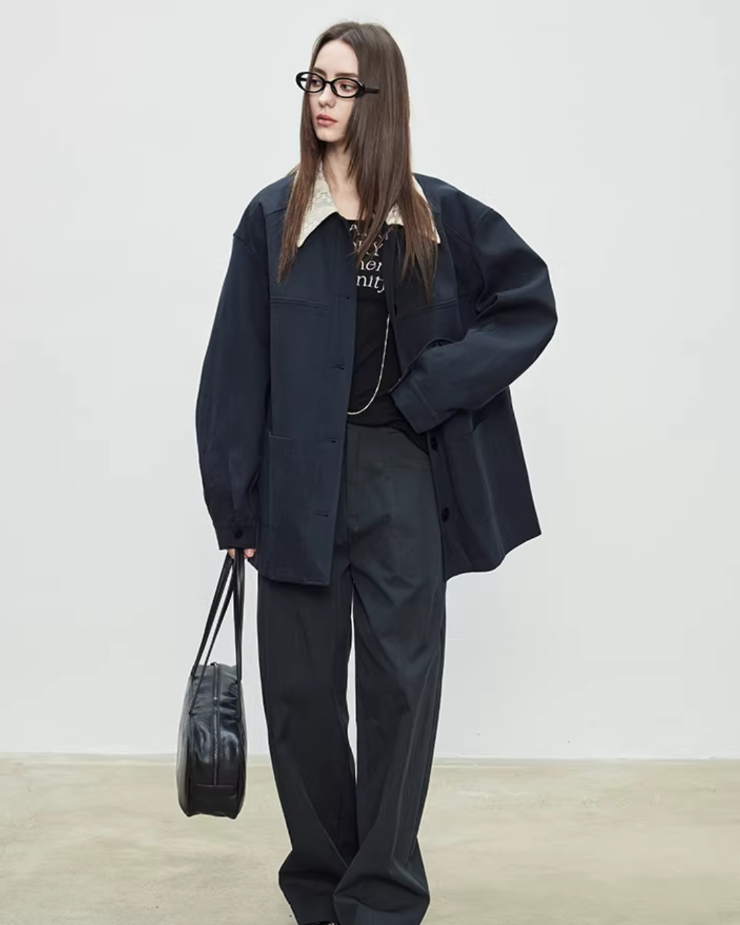 Patchwork Mid-Length Trench Coat Patchwork Mid-Length Trench Coat