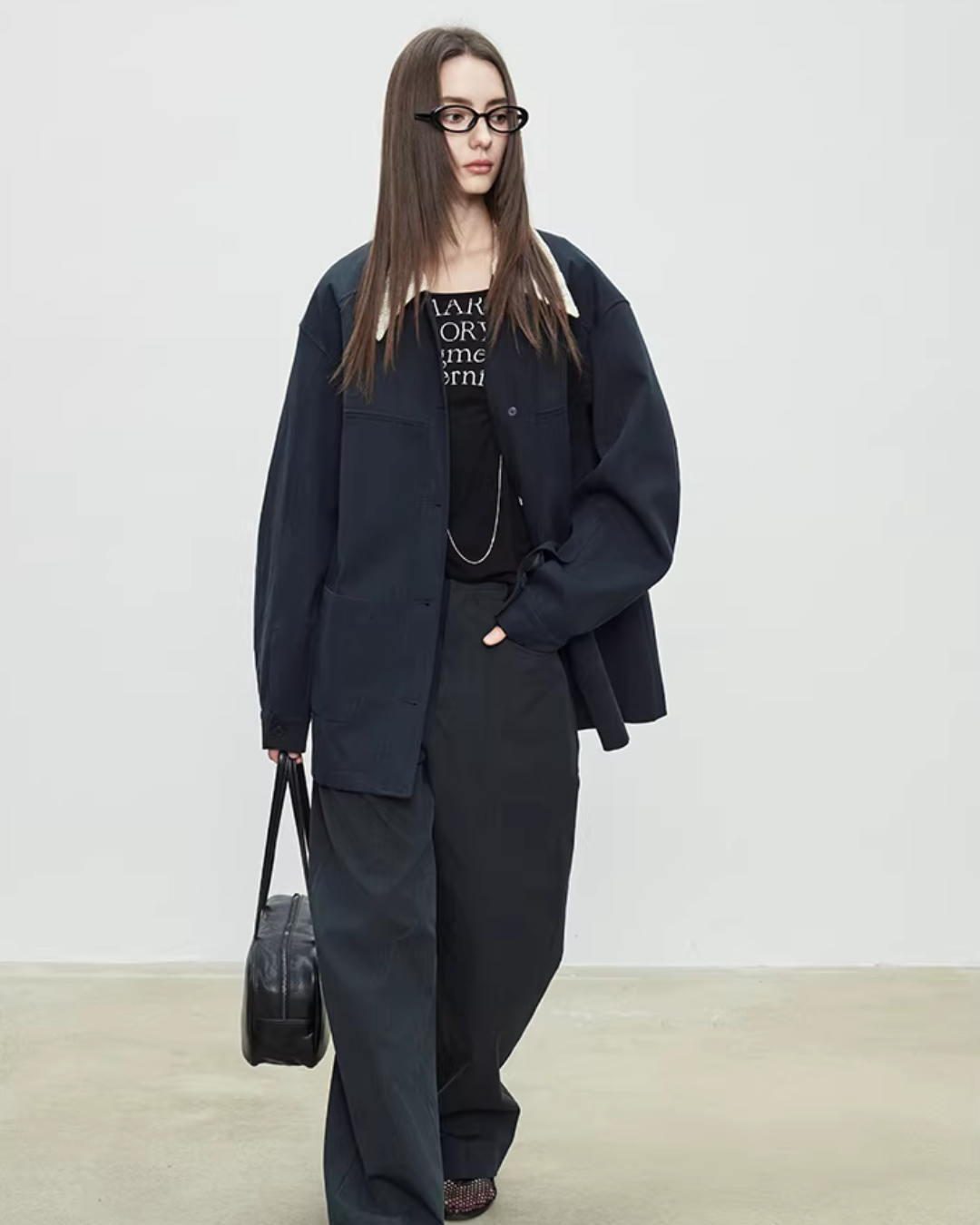 Patchwork Mid-Length Trench Coat Patchwork Mid-Length Trench Coat