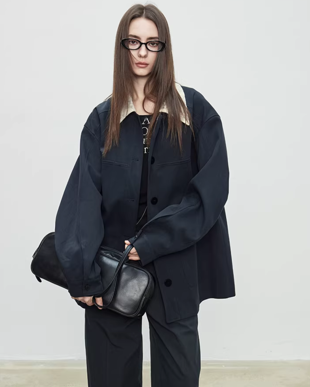 Patchwork Mid-Length Trench Coat Patchwork Mid-Length Trench Coat