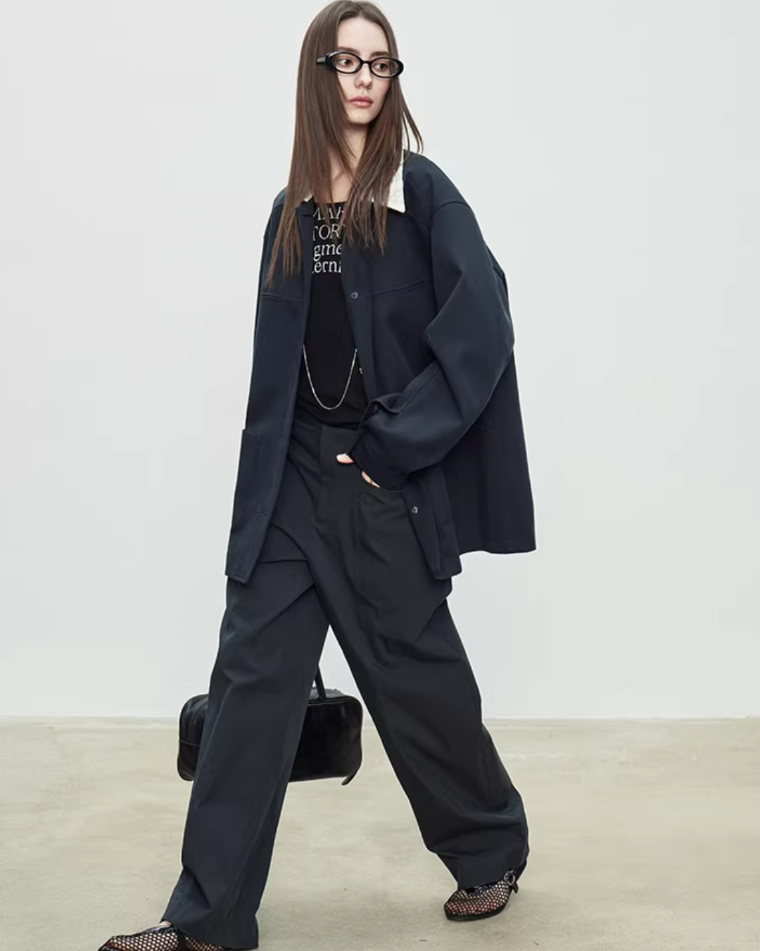 Patchwork Mid-Length Trench Coat Patchwork Mid-Length Trench Coat