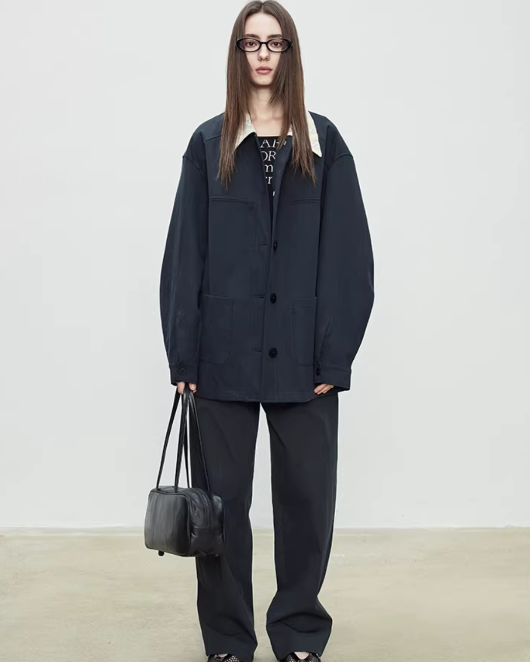 Patchwork Mid-Length Trench Coat Patchwork Mid-Length Trench Coat