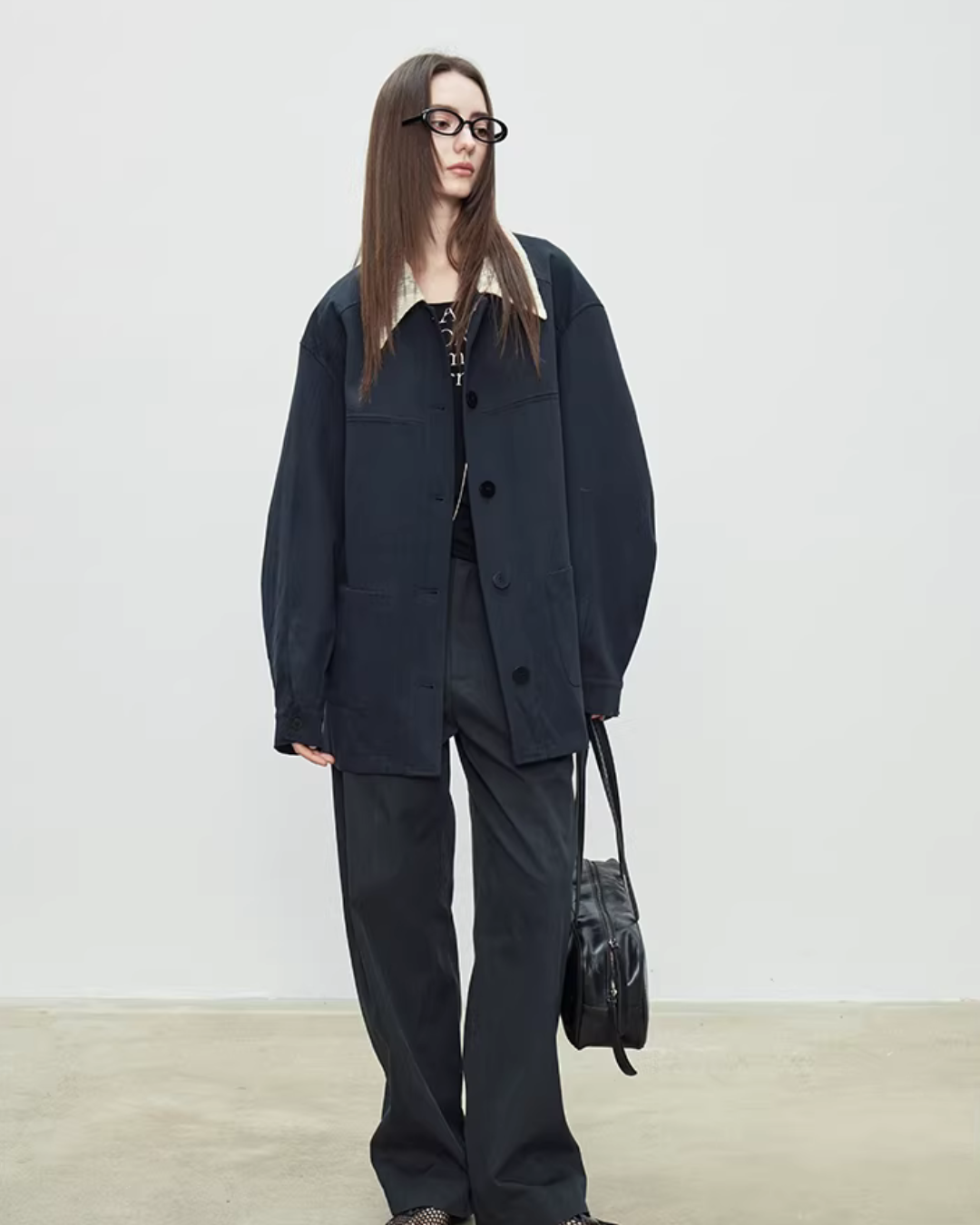 Patchwork Mid-Length Trench Coat Patchwork Mid-Length Trench Coat