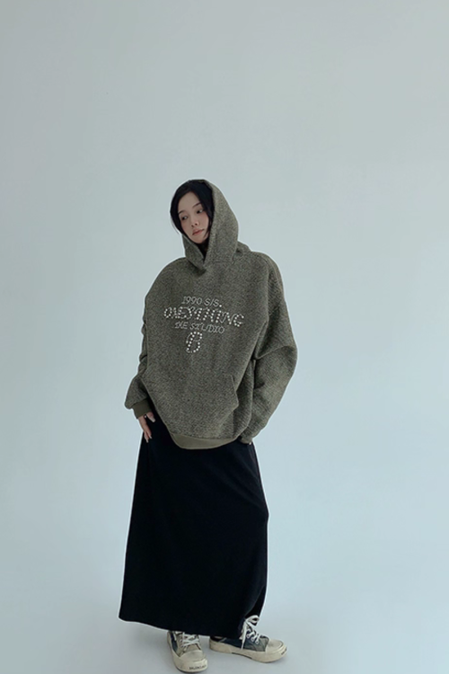 Pearl Logo Loose Hoodie